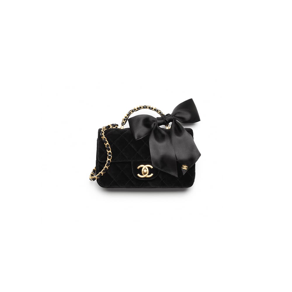 Chanel MINI FLAP BAG WITH TOP HANDLE(HIGH-END GRADE)