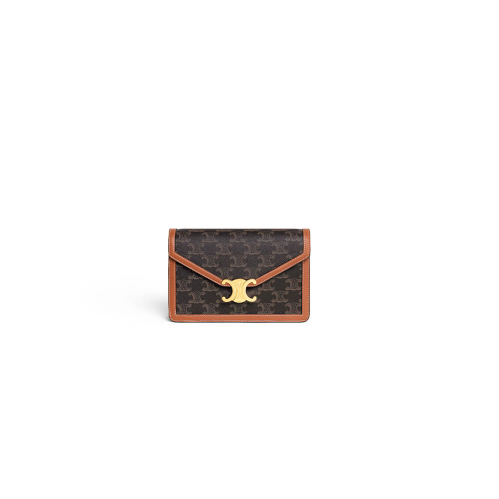WALLET ON CHAIN MARGO in TRIOMPHE CANVAS and calfskin(High-end Grade)