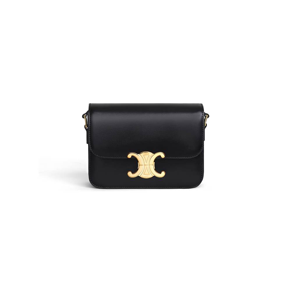 Celine TEEN TRIOMPHE BAG IN shiny calfskin(HIGH-END GRADE)