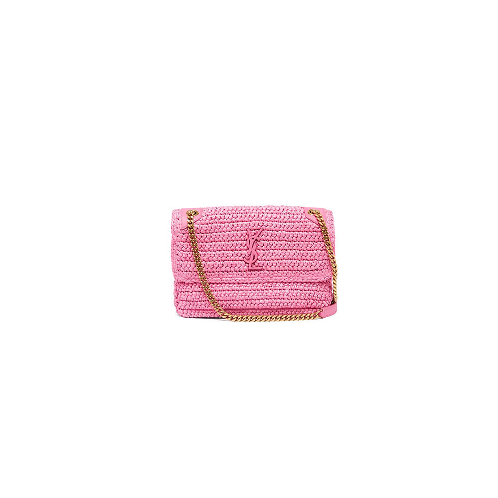 SAINT LAURENT NIKI CHAIN MEDIUM IN RAFFIA(HIGH-END GRADE)