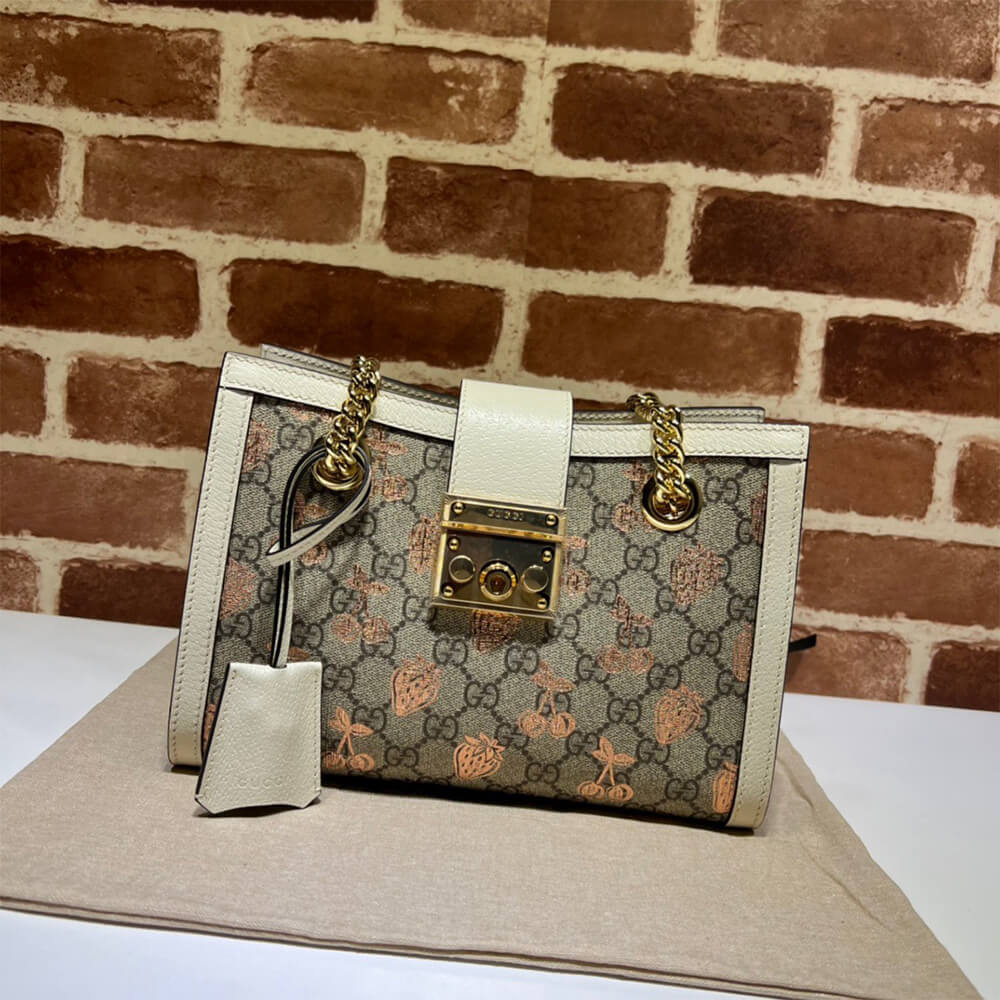 GG Padlock small berry tote bag - Image 5