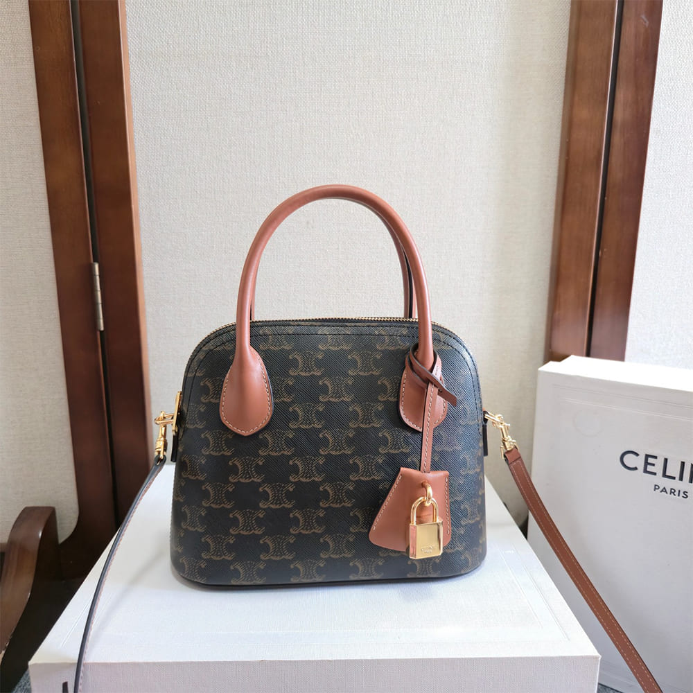 Alternative view of Celine TEEN HONORINE BAG IN Triomphe Canvas and Calfskin