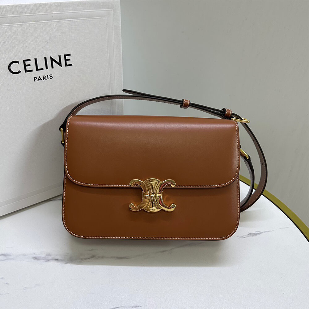 Alternative view of CELINE CLASSIQUE TRIOMPHE BAG in shiny calfskin(HIGH-END GRADE)