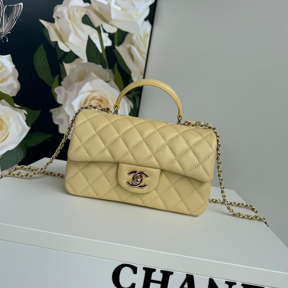 CHANEL Mini Classic Handbag With Top Handle - Image 8
