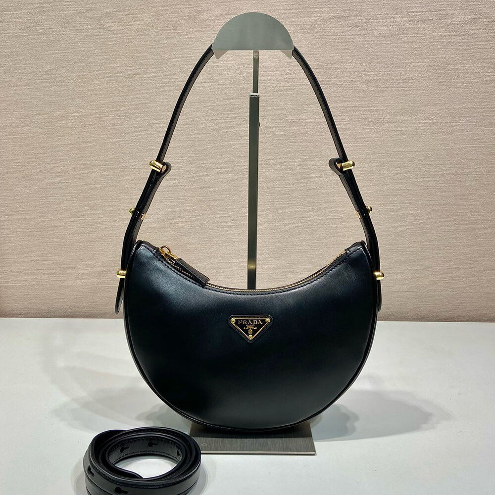 Prada Arqué small leather shoulder bag(HIGH-END GRADE) - Image 9