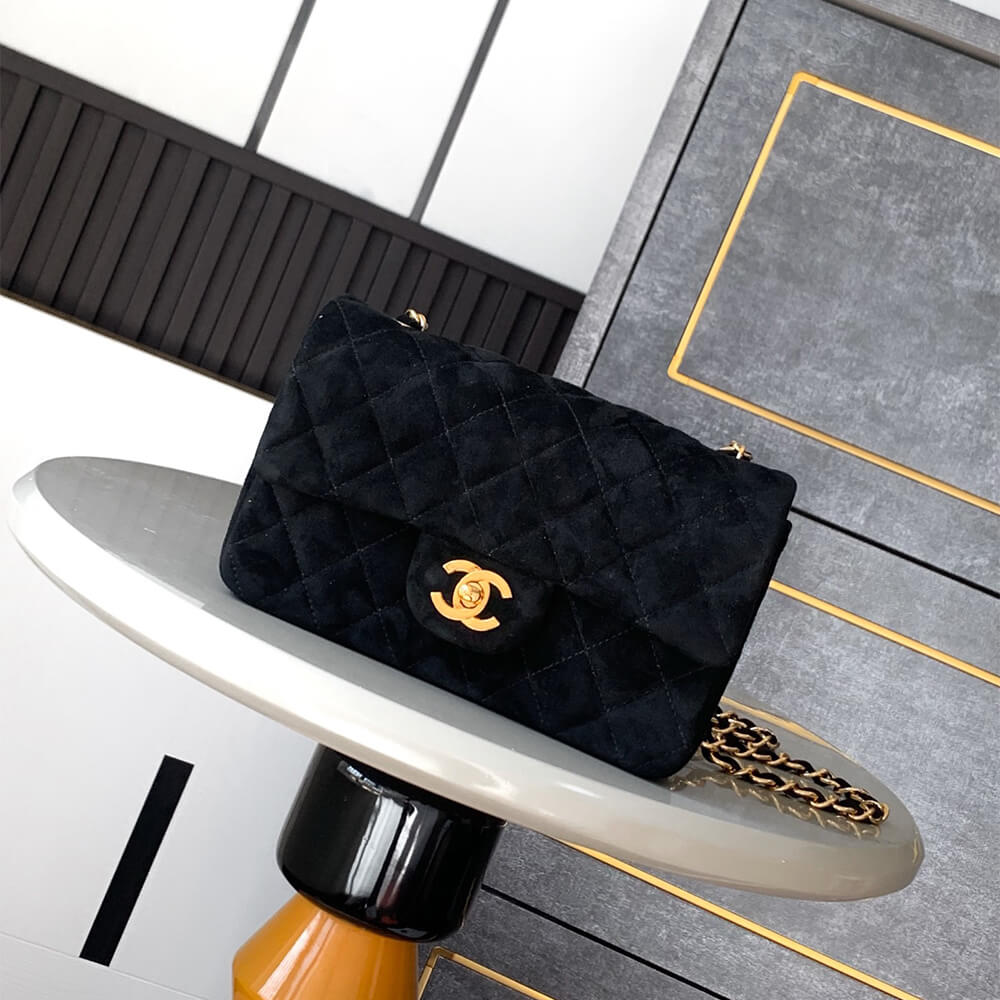 Alternative view of CHANEL SUEDE MINI FLAP BAG(HIGH-END GRADE)
