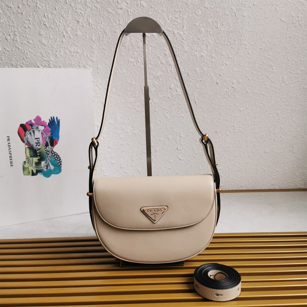 Alternative view of Prada Arque leather shoulder bag with flap