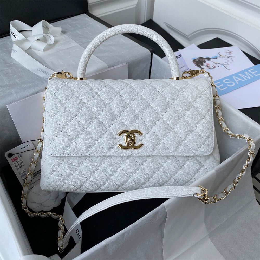 CHANEL Large Flap Bag With Top Handle(high-end grade) - Image 7