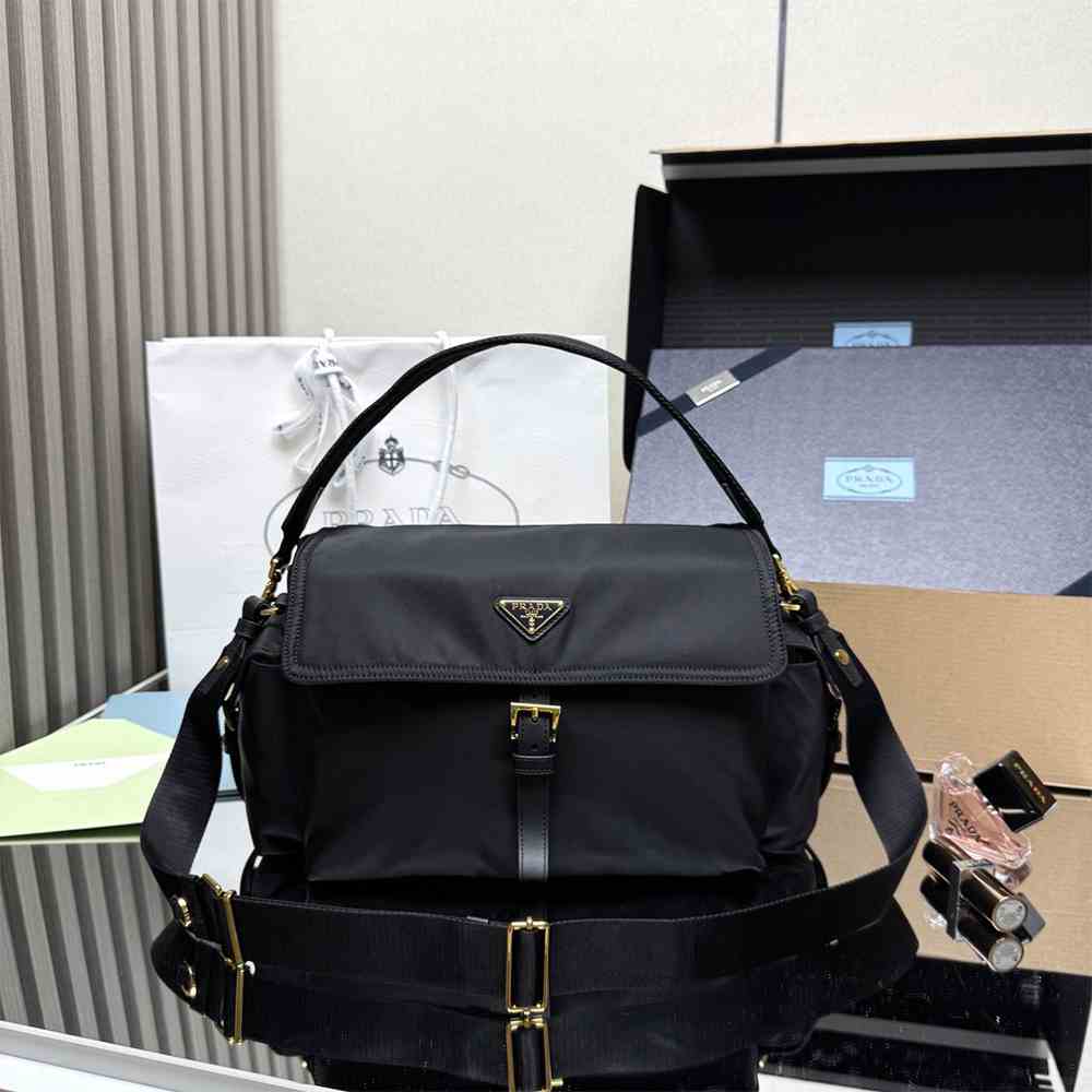 Alternative view of Prada Explore large Re-Nylon shoulder bag with flap