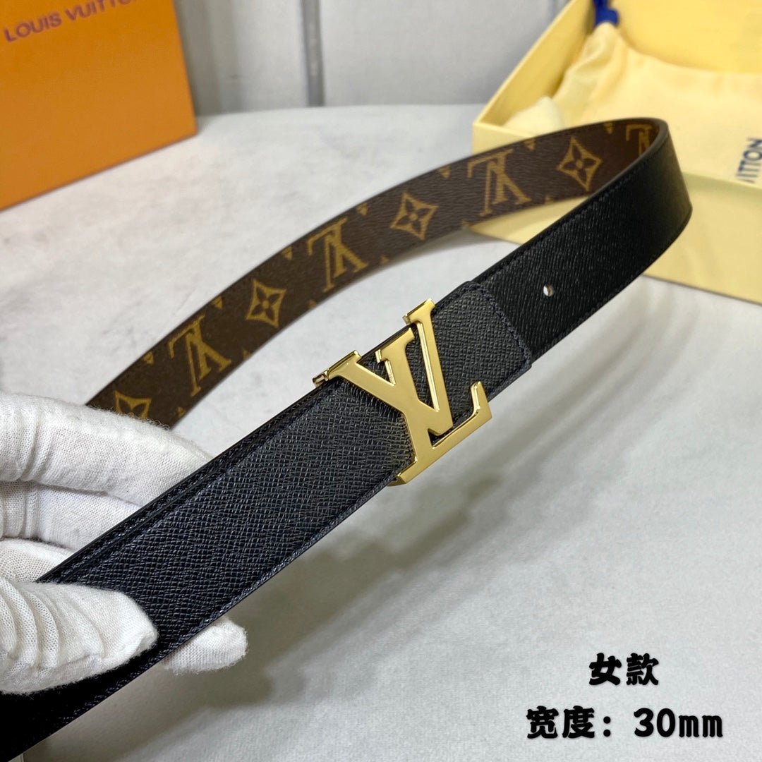 LV Canvas Star Gold Pin Belt - Image 8