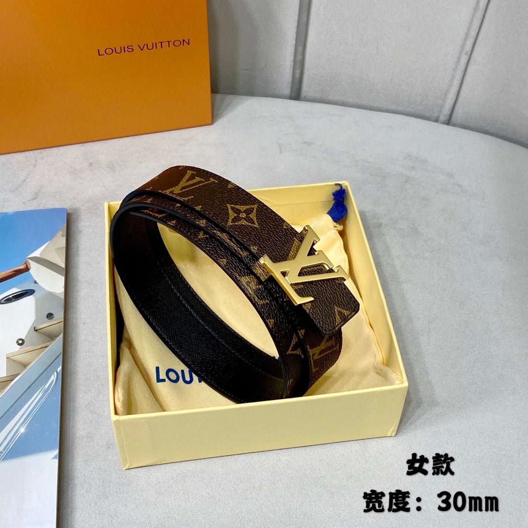 LV Canvas Star Gold Pin Belt - Image 3
