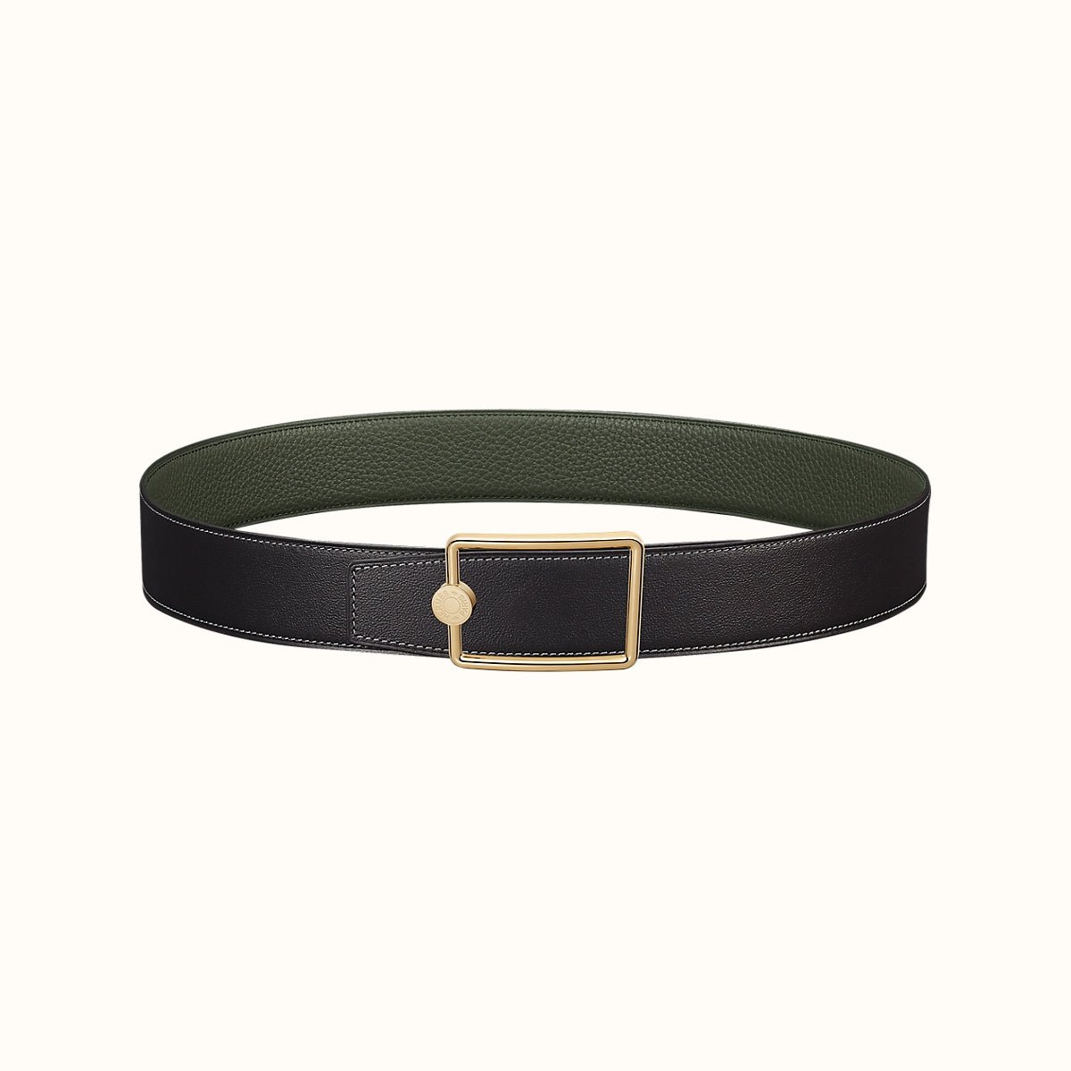 HERMES Olive Gold Square Strap - Image 7