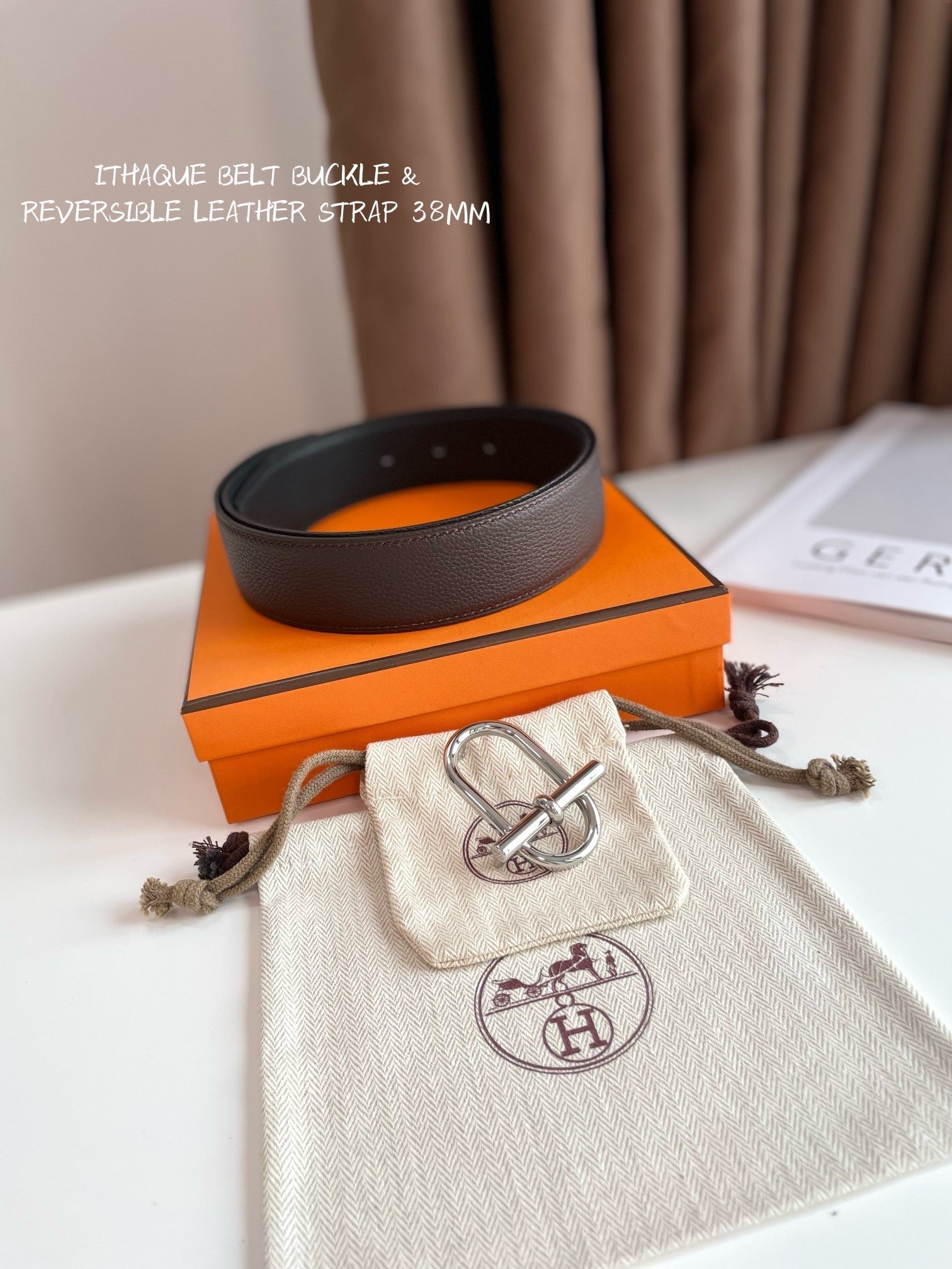HERMES Grey Silver Belt - Image 6