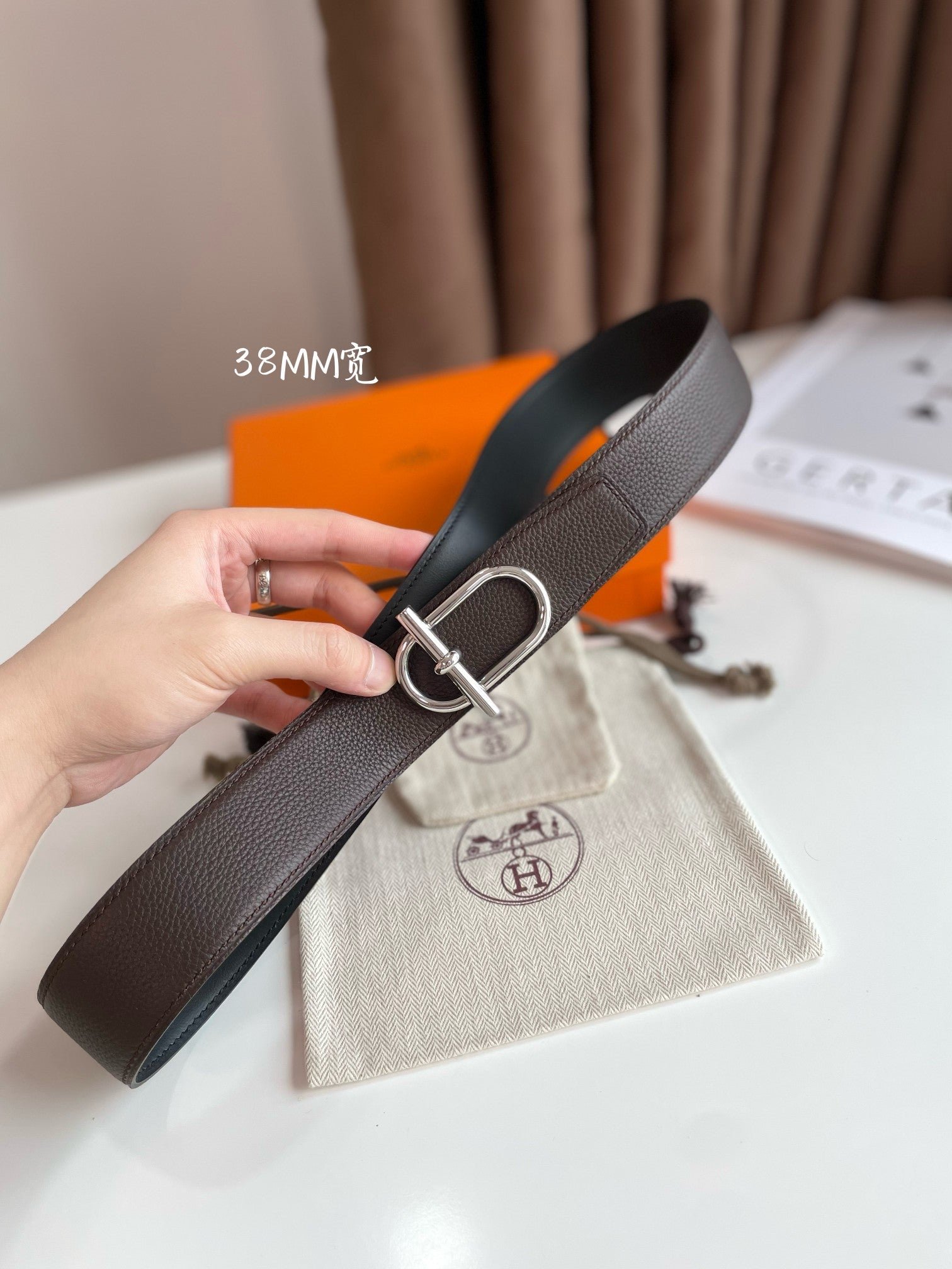 HERMES Grey Silver Belt - Image 3