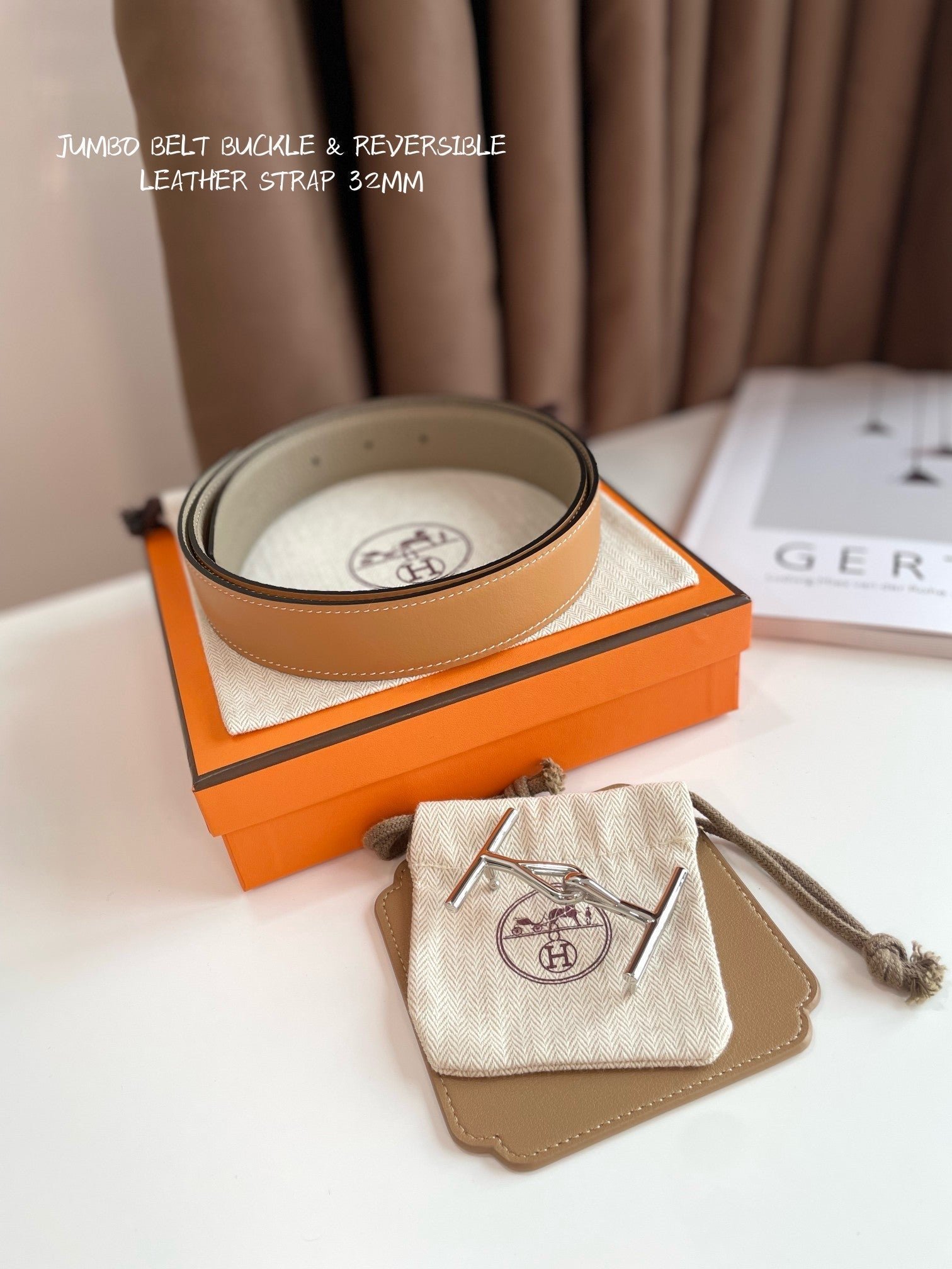 HERMES Beige Silver Belt - Image 3