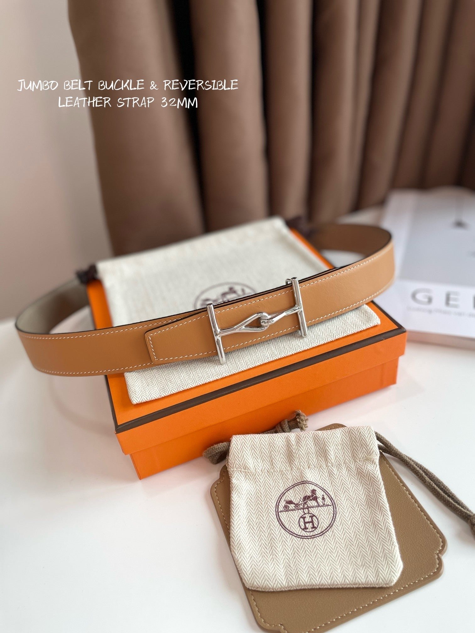 HERMES Beige Silver Belt - Image 6