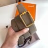 HERMES Grey Gold Belt