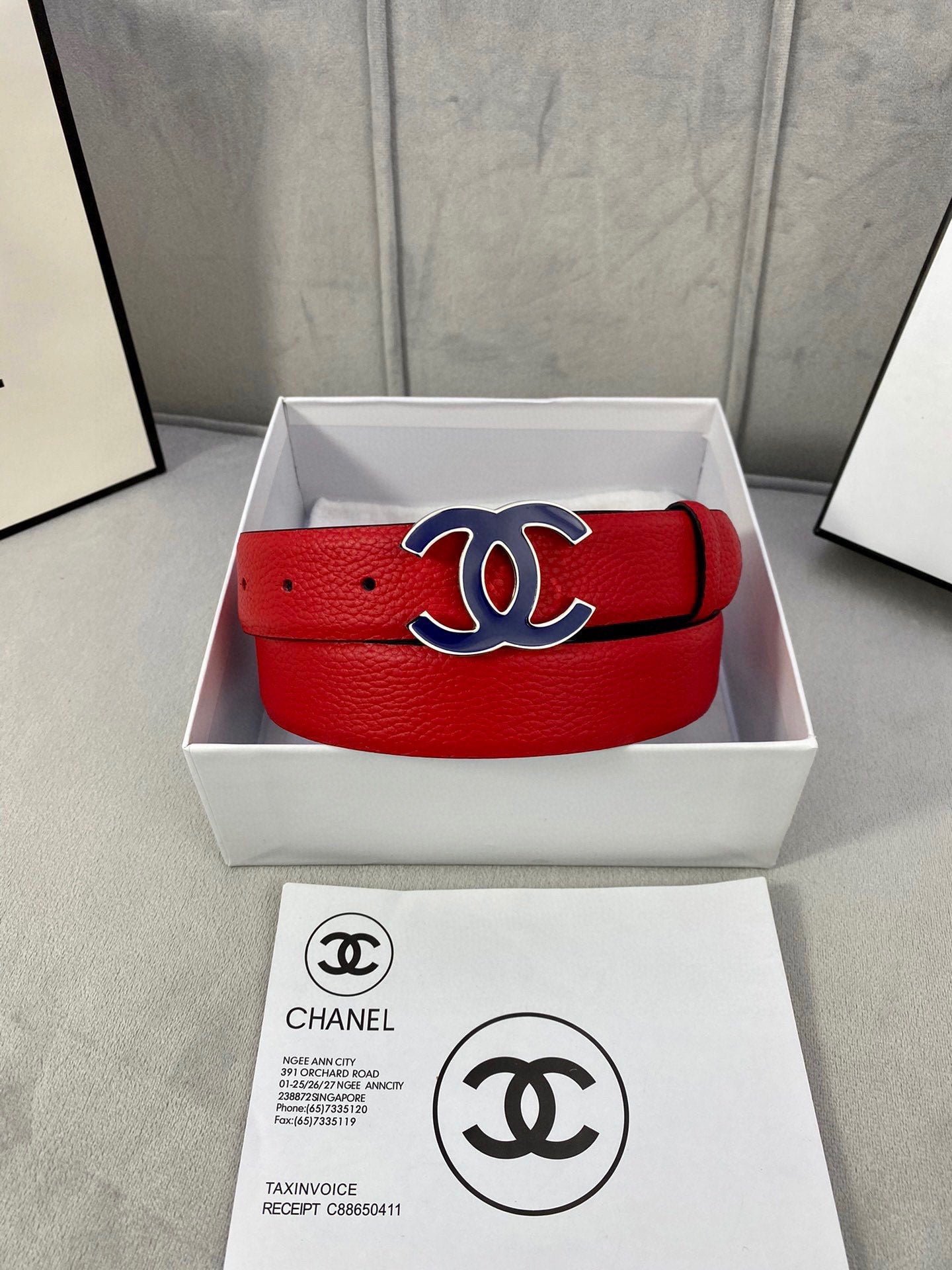 Alternative view of Chanel Red Grained Enamel Belt
