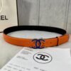 Chanel Orange Gold Trim Belt