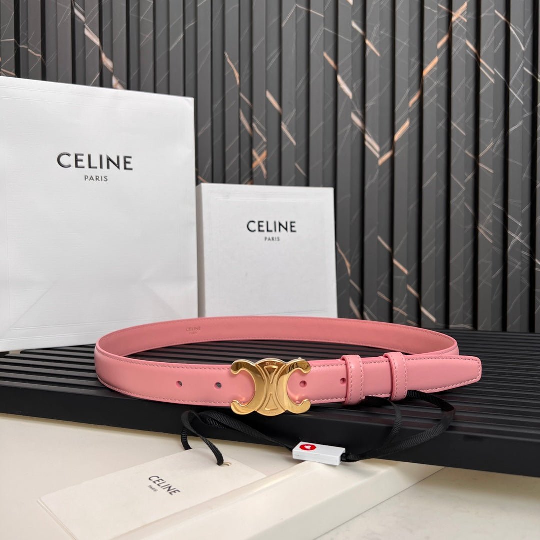 Alternative view of CELINE Pink Gold Triomphe Belt