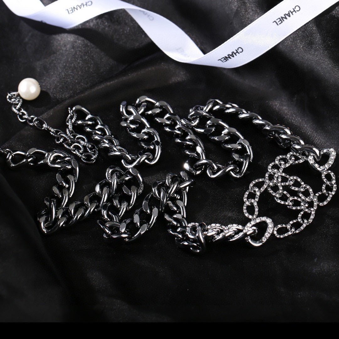 Chanel Interlock Silver Chain Belt - Image 2