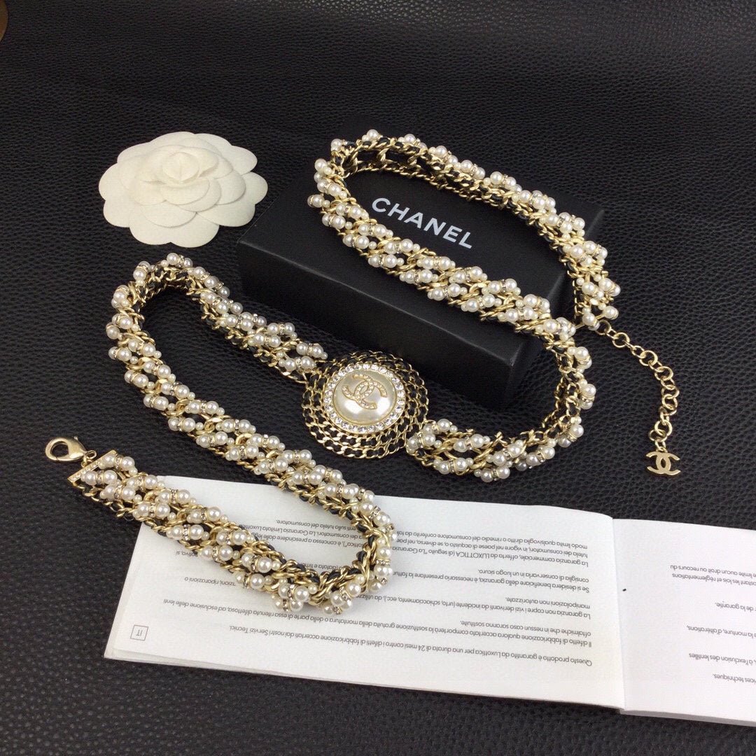 Alternative view of Chanel Medallion Pearl Chain