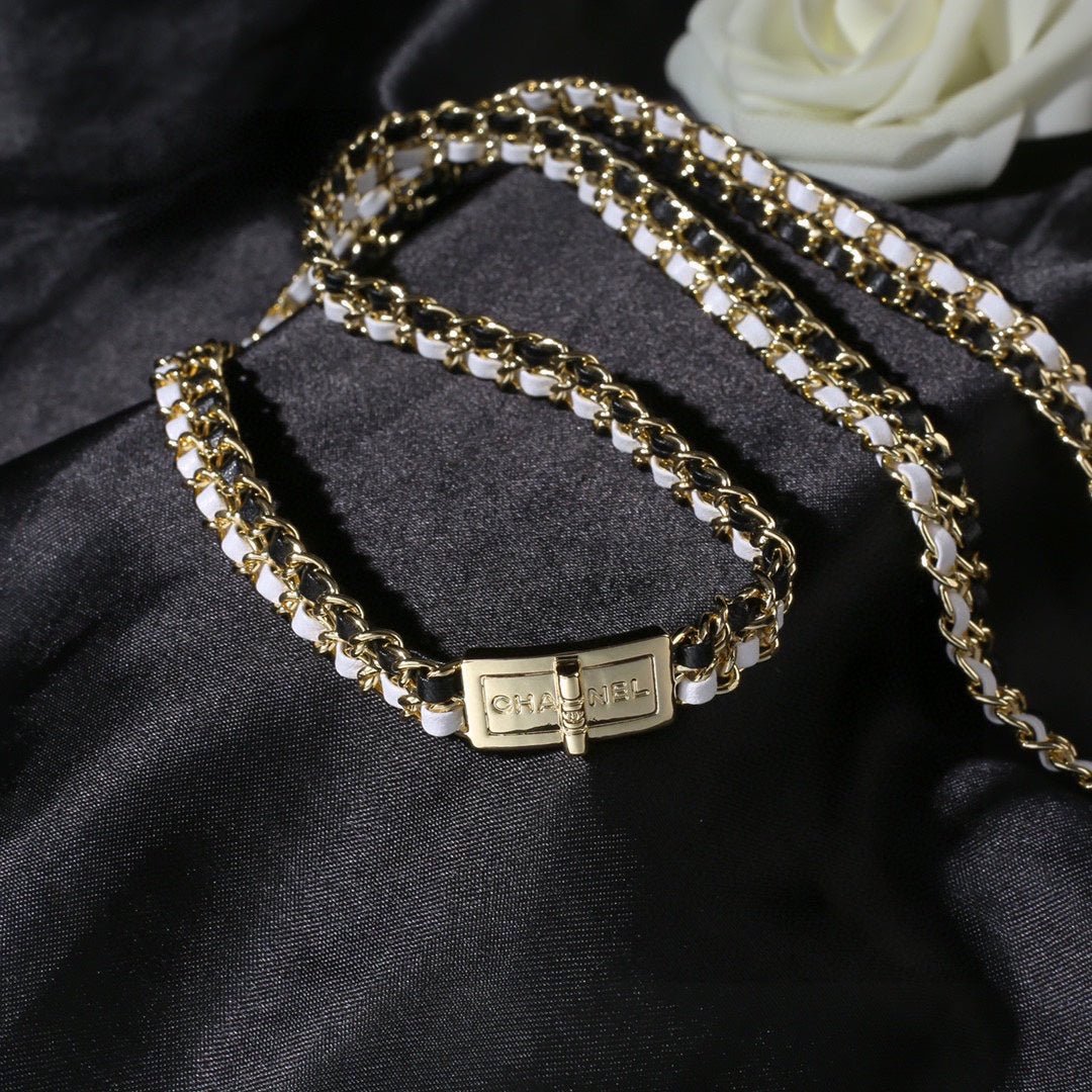 Alternative view of Chanel Pearl Inlay Gold Belt
