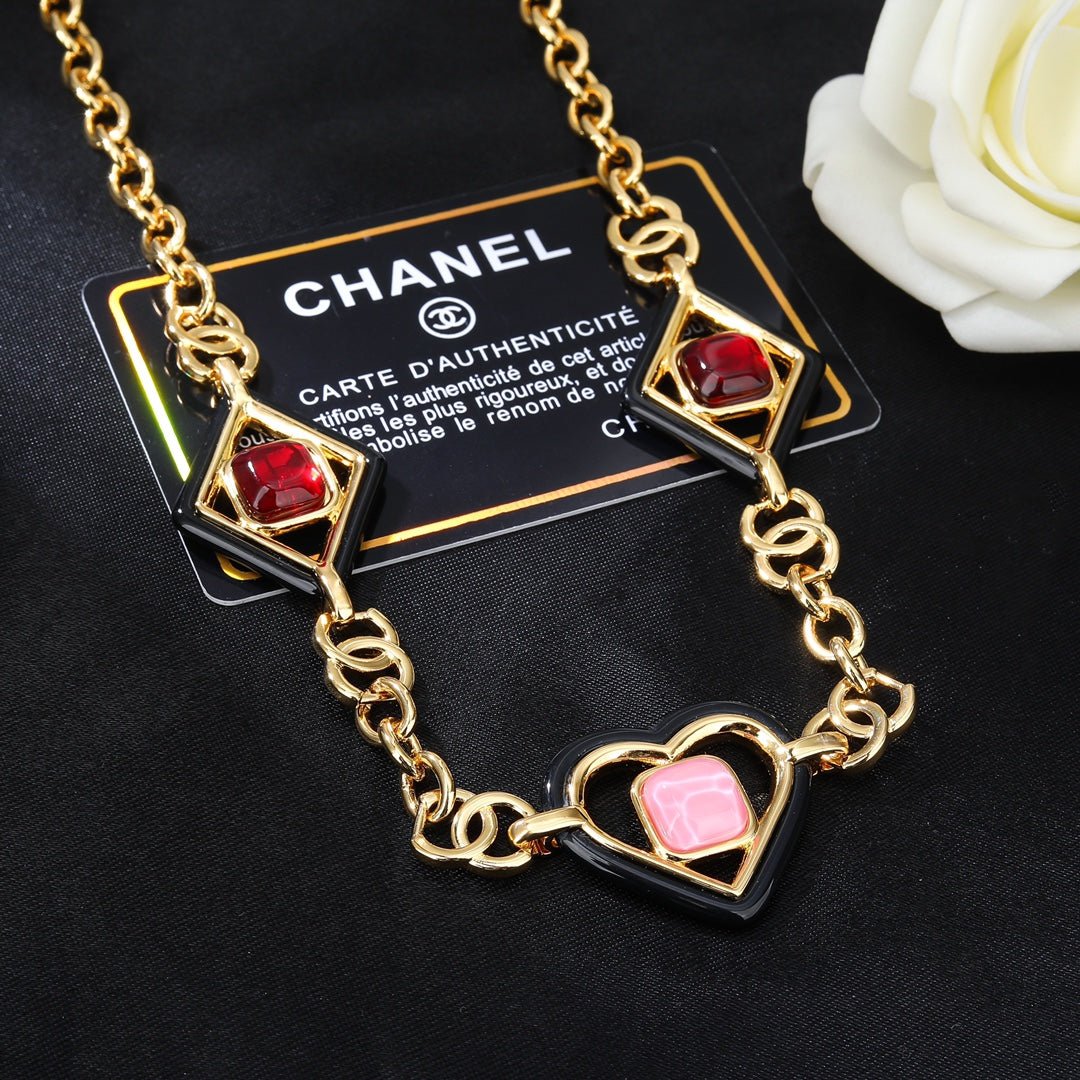 Chanel Gem Heart Gold Chain Belt - Image 6