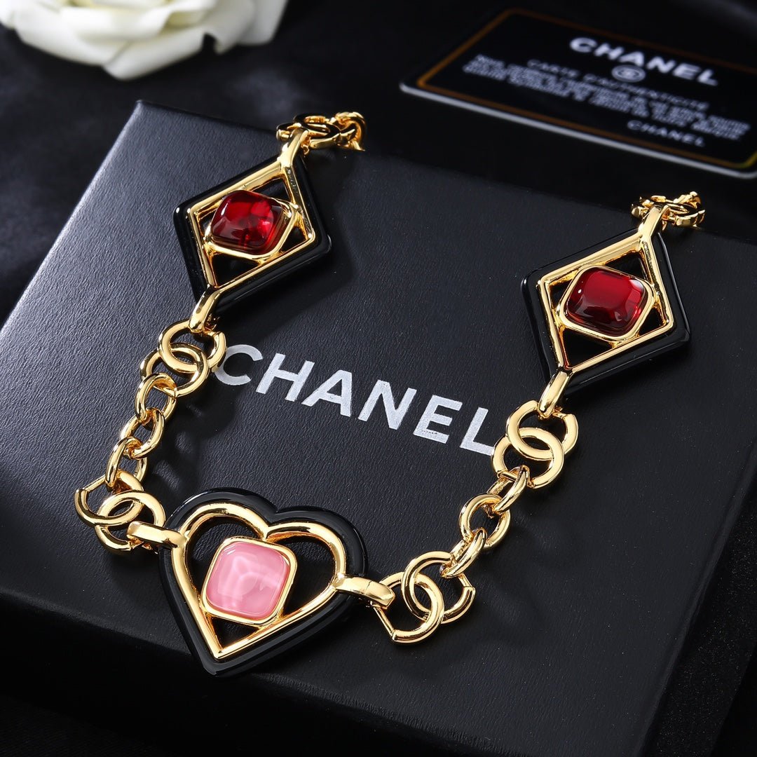 Chanel Gem Heart Gold Chain Belt - Image 8