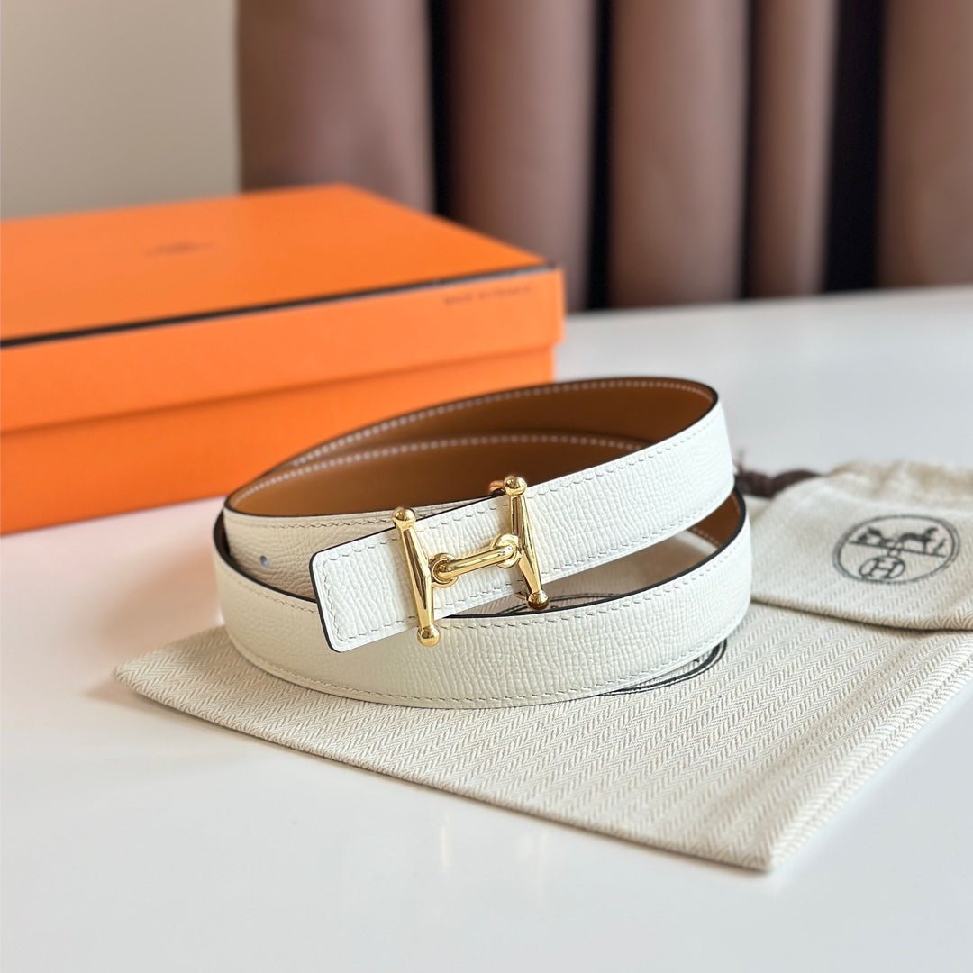 HERMES Vintage Tan Calf Belt - Image 5