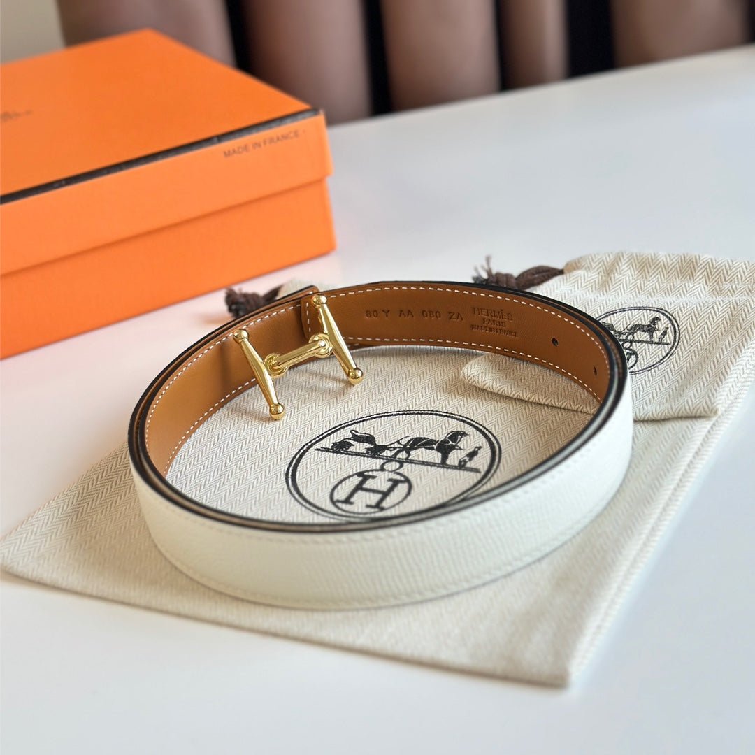 HERMES Vintage Tan Calf Belt - Image 6