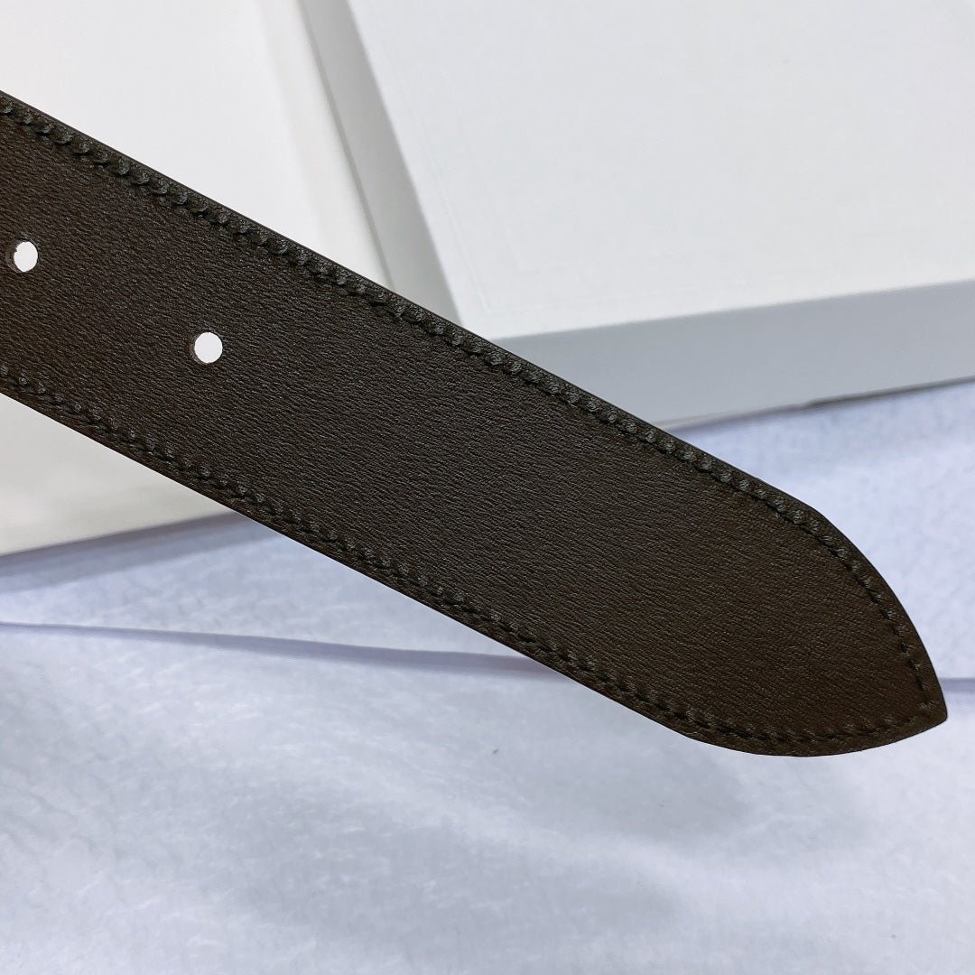 CELINE Brown Suede Gold Belt - Image 7