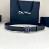 Chanel Black Enamel Buckle Belt