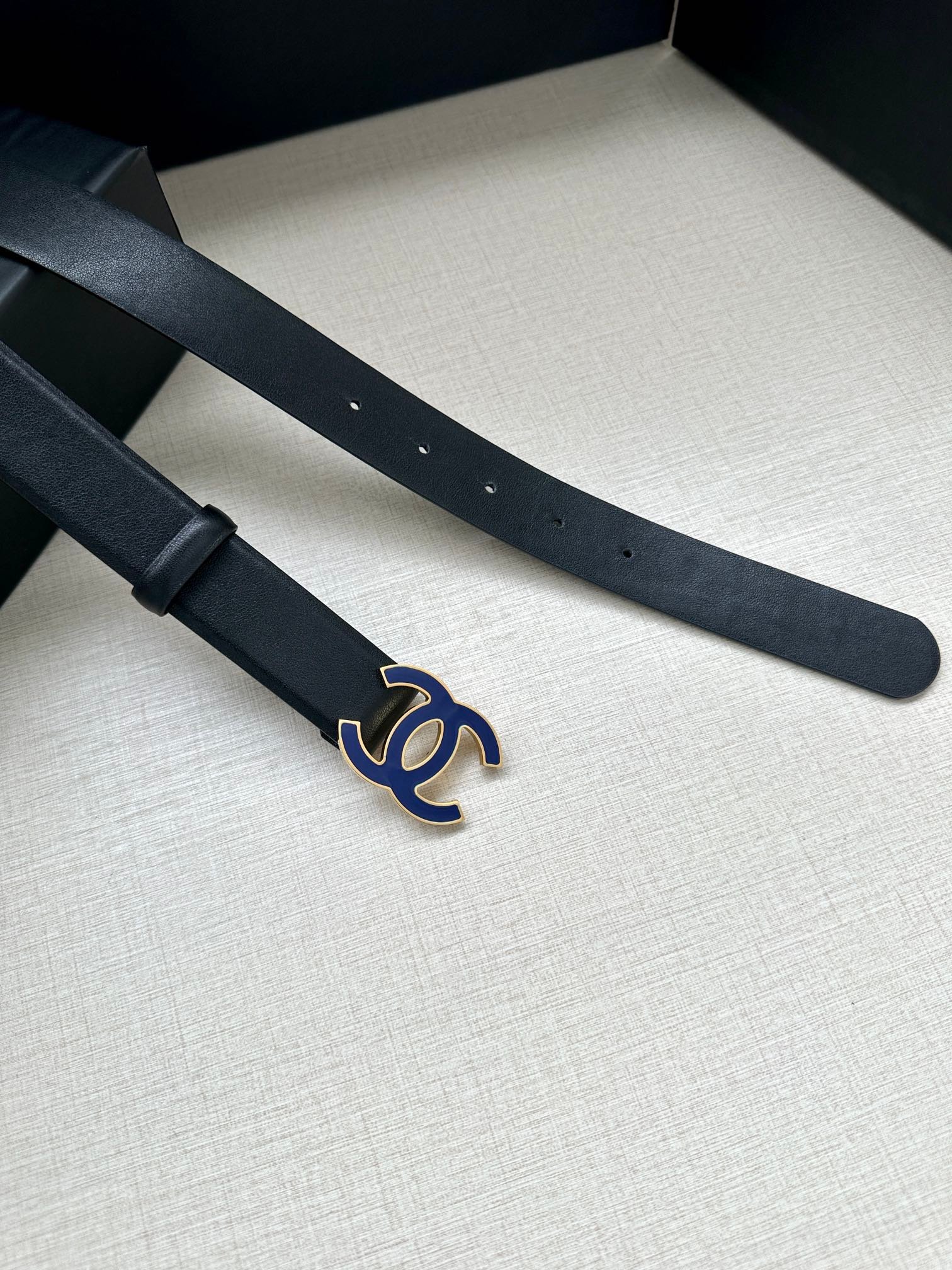 Alternative view of Chanel Black Enamel Buckle Belt