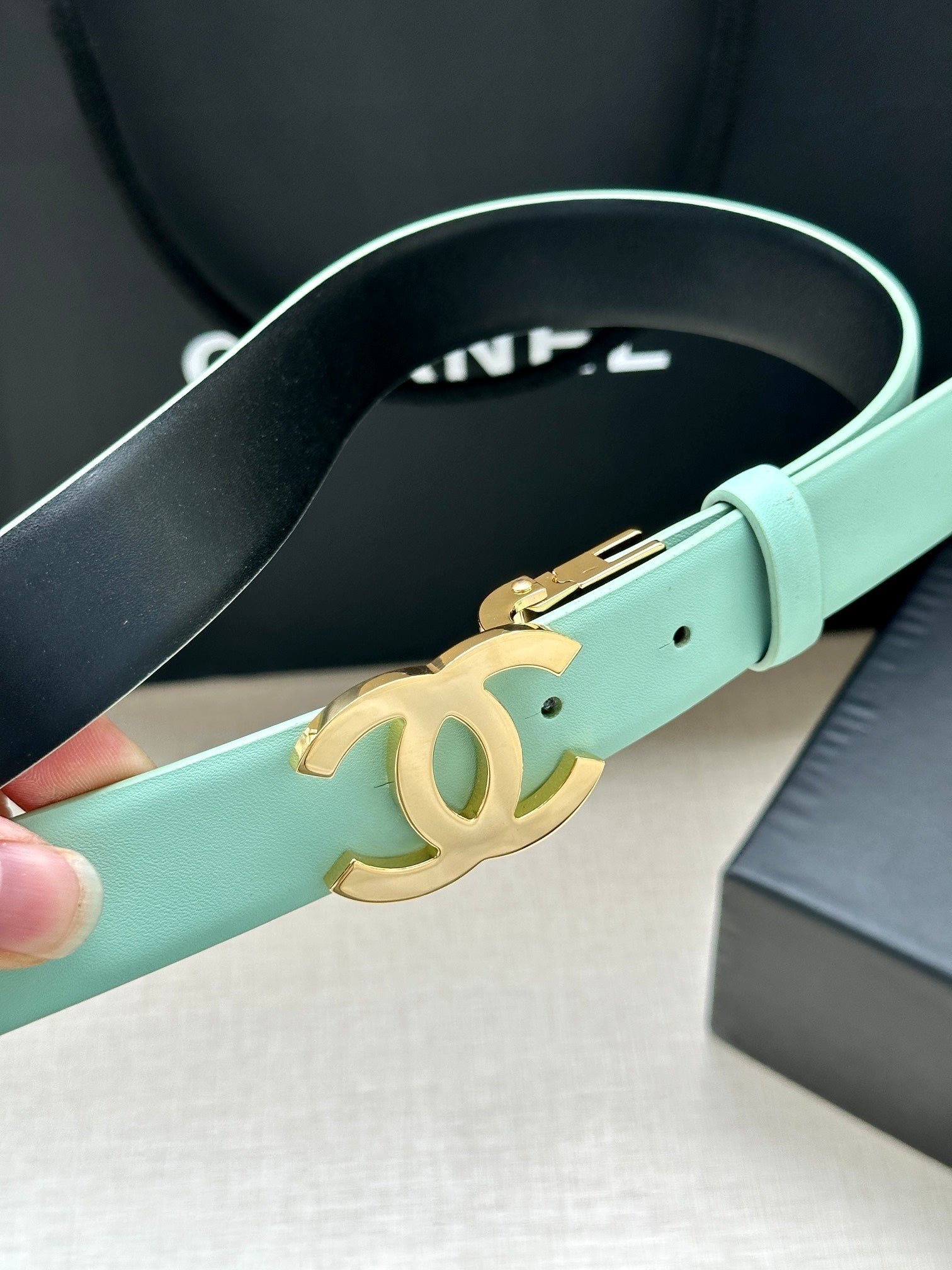 Chanel Mint CC Waist Belt - Image 5