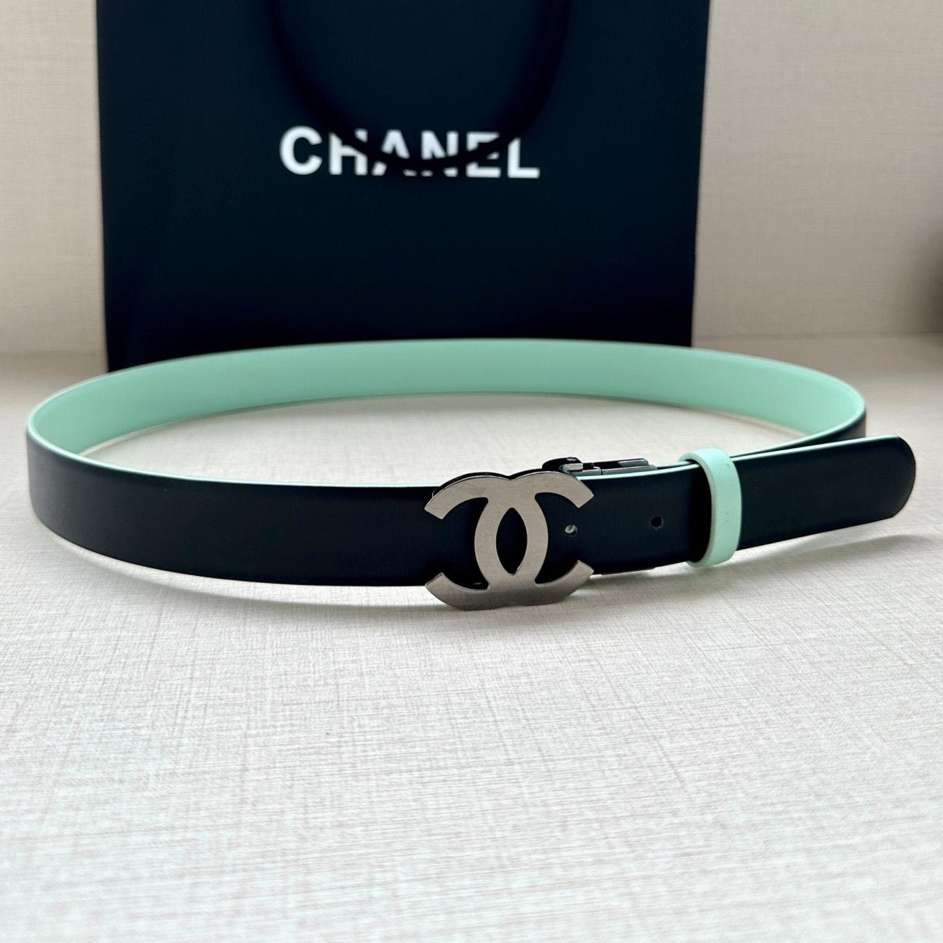 Chanel Mint Reversible Belt