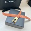 Chanel Tan Twist Gold Buckle Belt