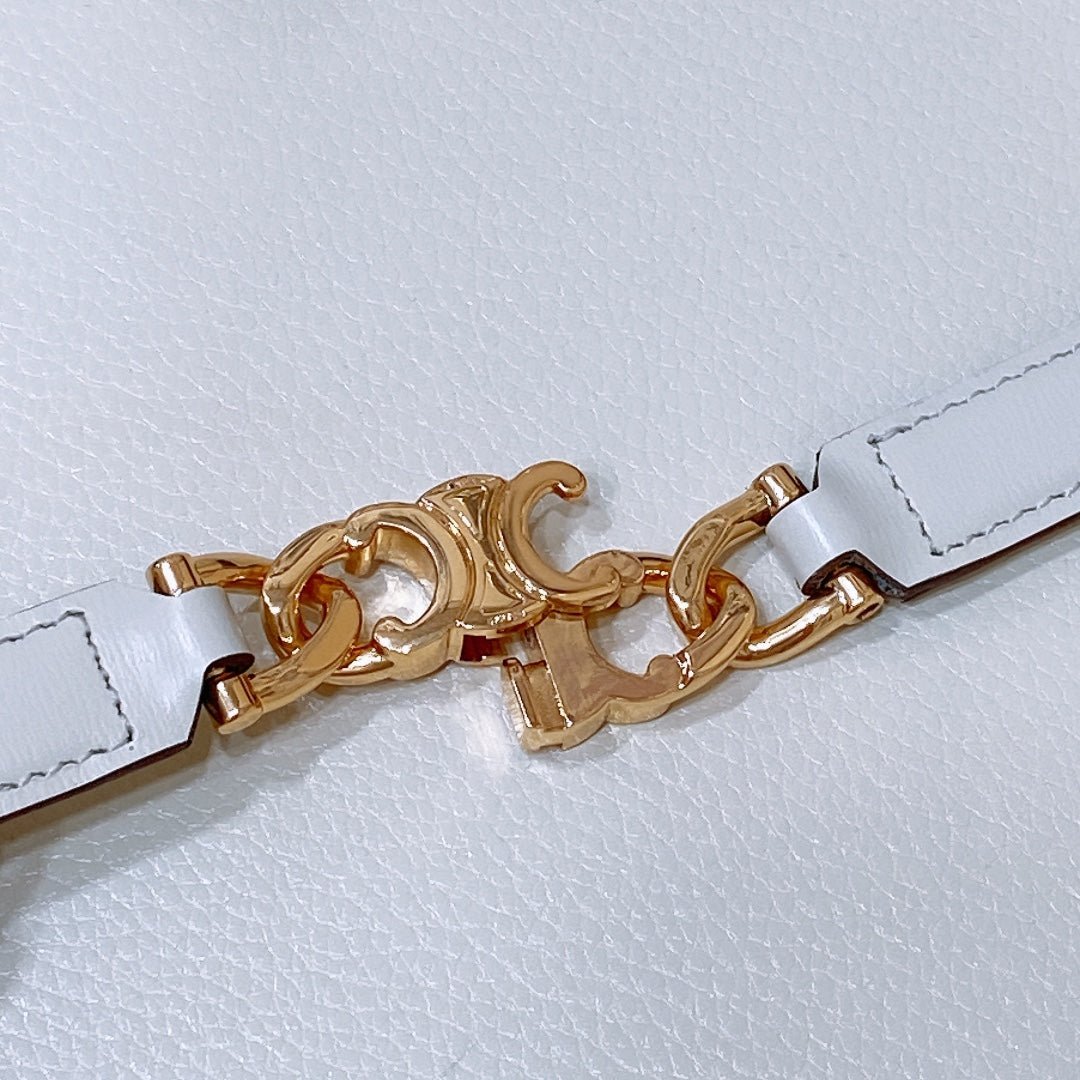 CELINE White Gold Chain Belt - Image 5