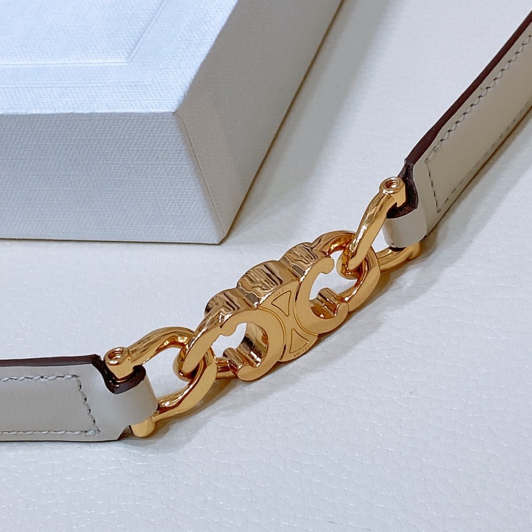 CELINE White Gold Chain Belt - Image 6