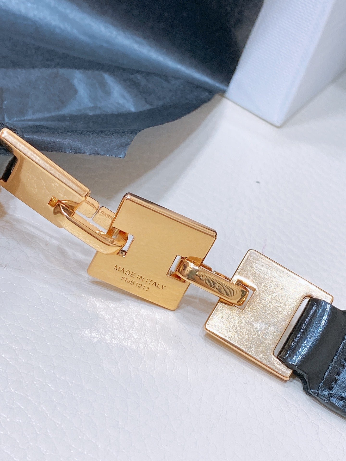 CELINE Black Gold Chain Belt - Image 3