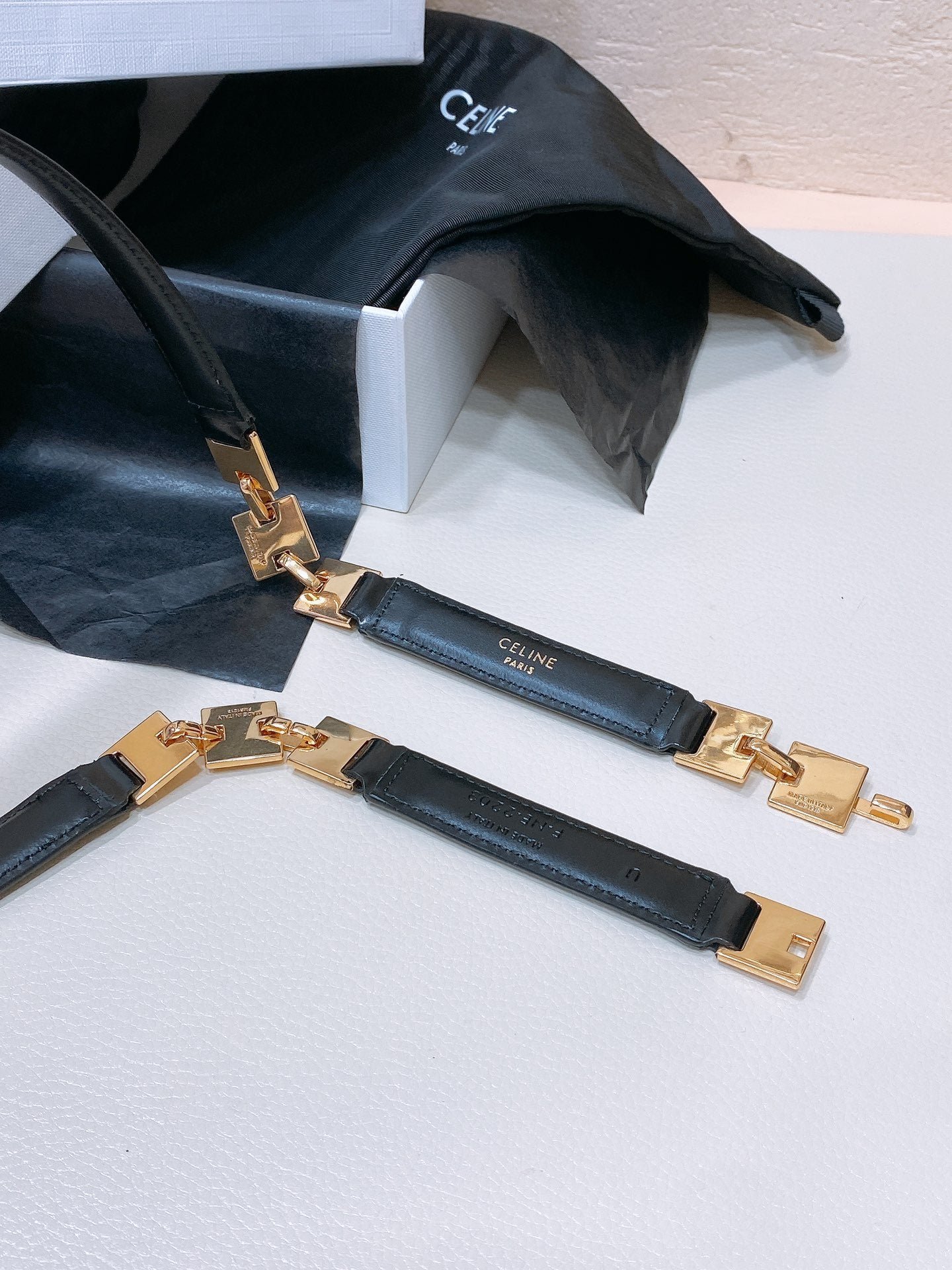 CELINE Black Gold Chain Belt - Image 5