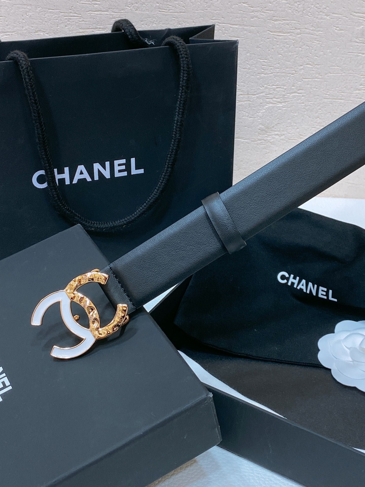Alternative view of Chanel Two-Tone Gold Buckle Belt