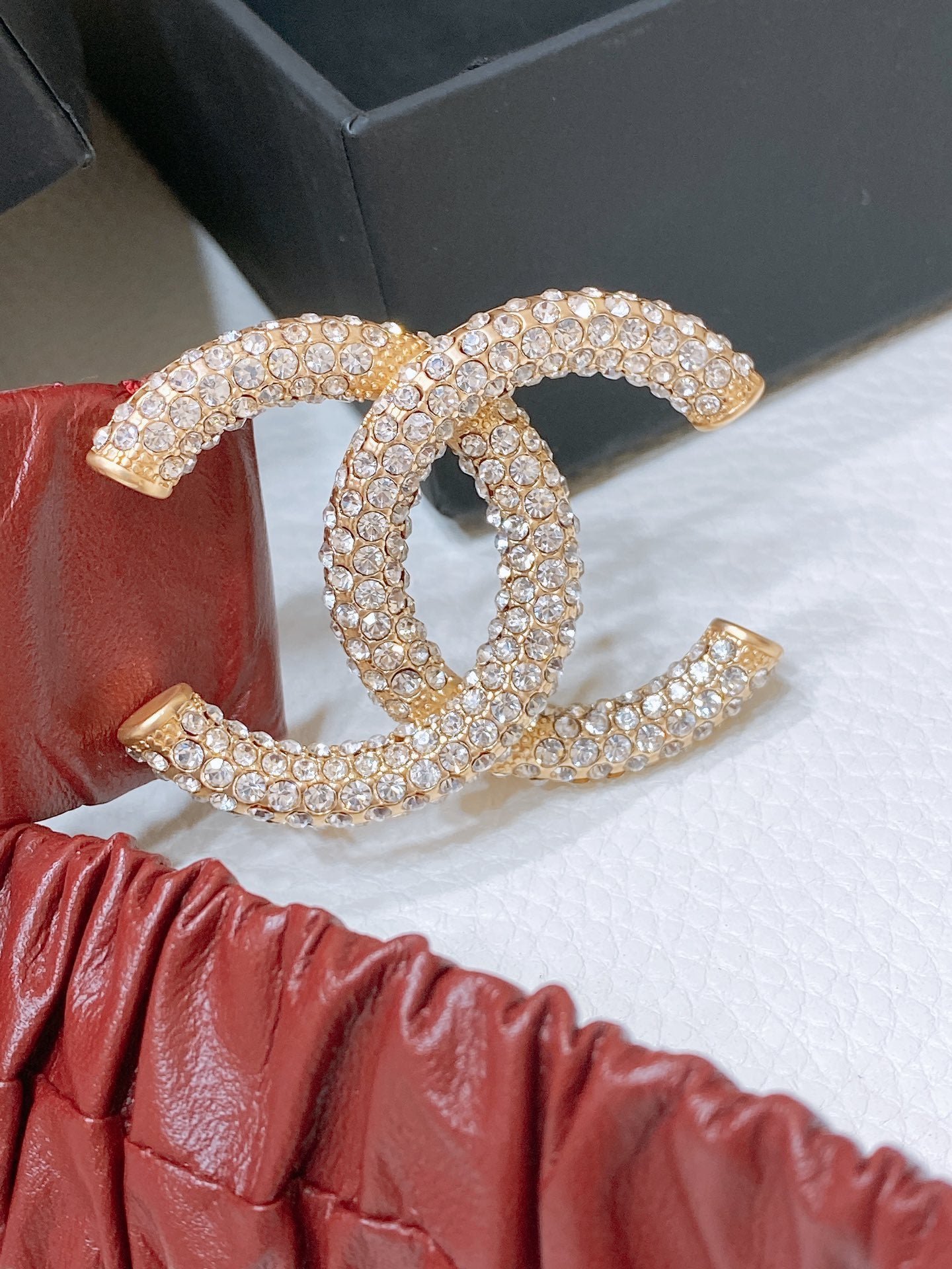 Alternative view of Chanel Burgundy Ruched Belt