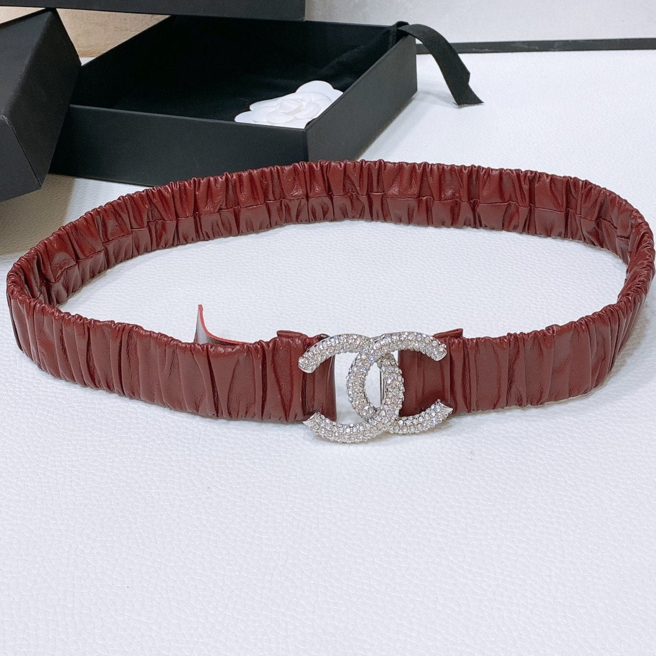Chanel Ruched Crystal Waistband