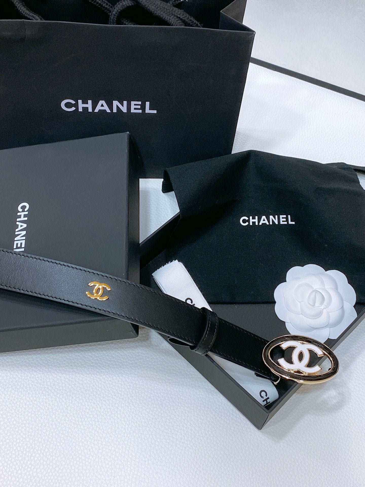 Alternative view of Chanel Black Oval Enamel Belt