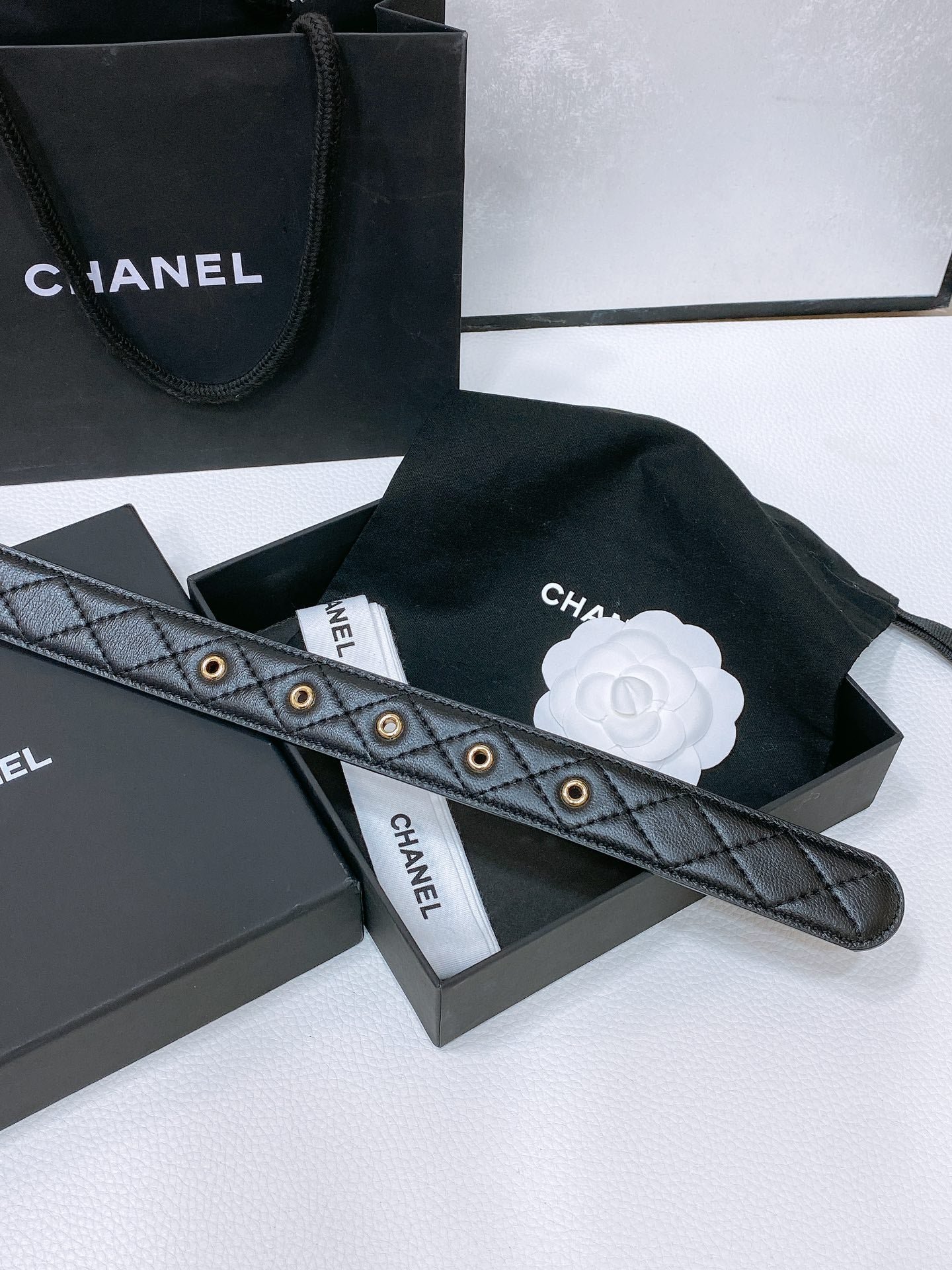 Chanel Diamond Quilt Belt - Image 5