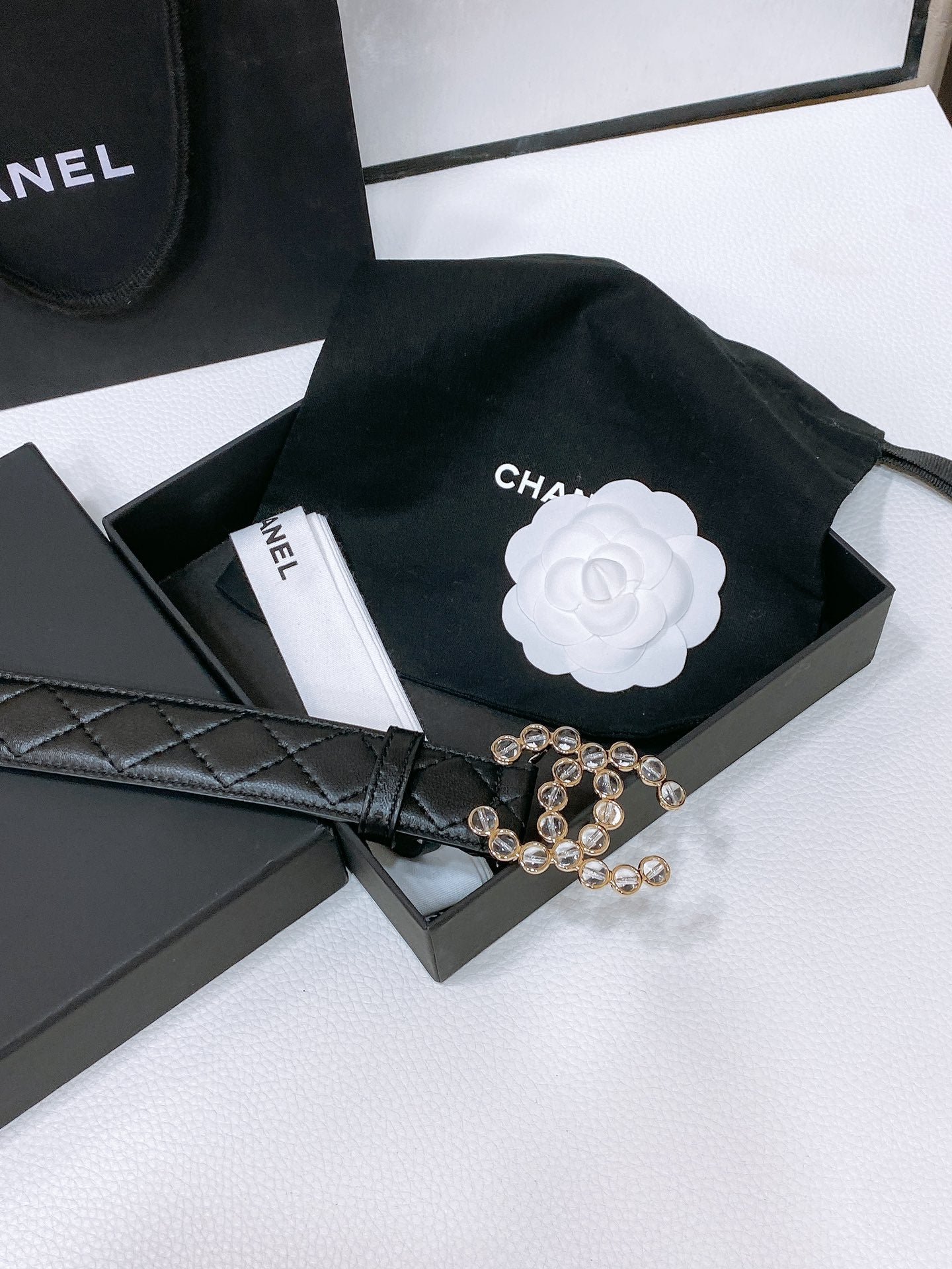 Chanel Diamond Quilt Belt - Image 4