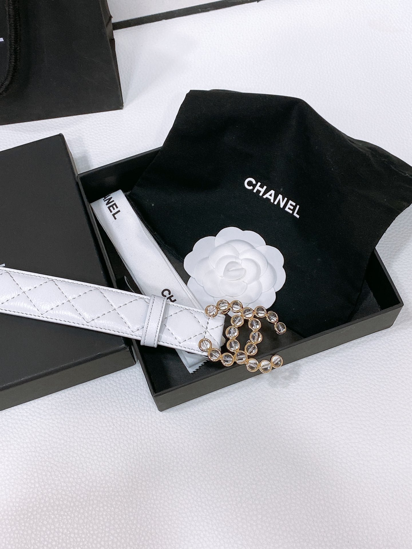 Alternative view of Chanel Quilted Crystal Belt