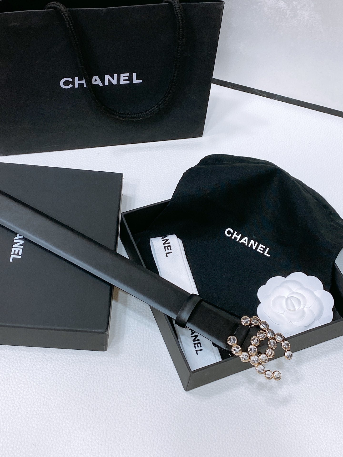 Alternative view of Chanel Crystal Buckle Belt
