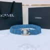 Chanel Ruched Denim Belt